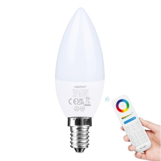 Ampoule bougie 4W RGB+CCT -...