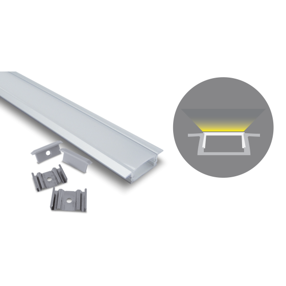 Profilé aluminium avec rebords